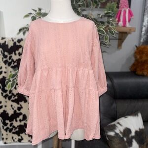 Oddi babydoll top size medium Elegant Pink Blouse